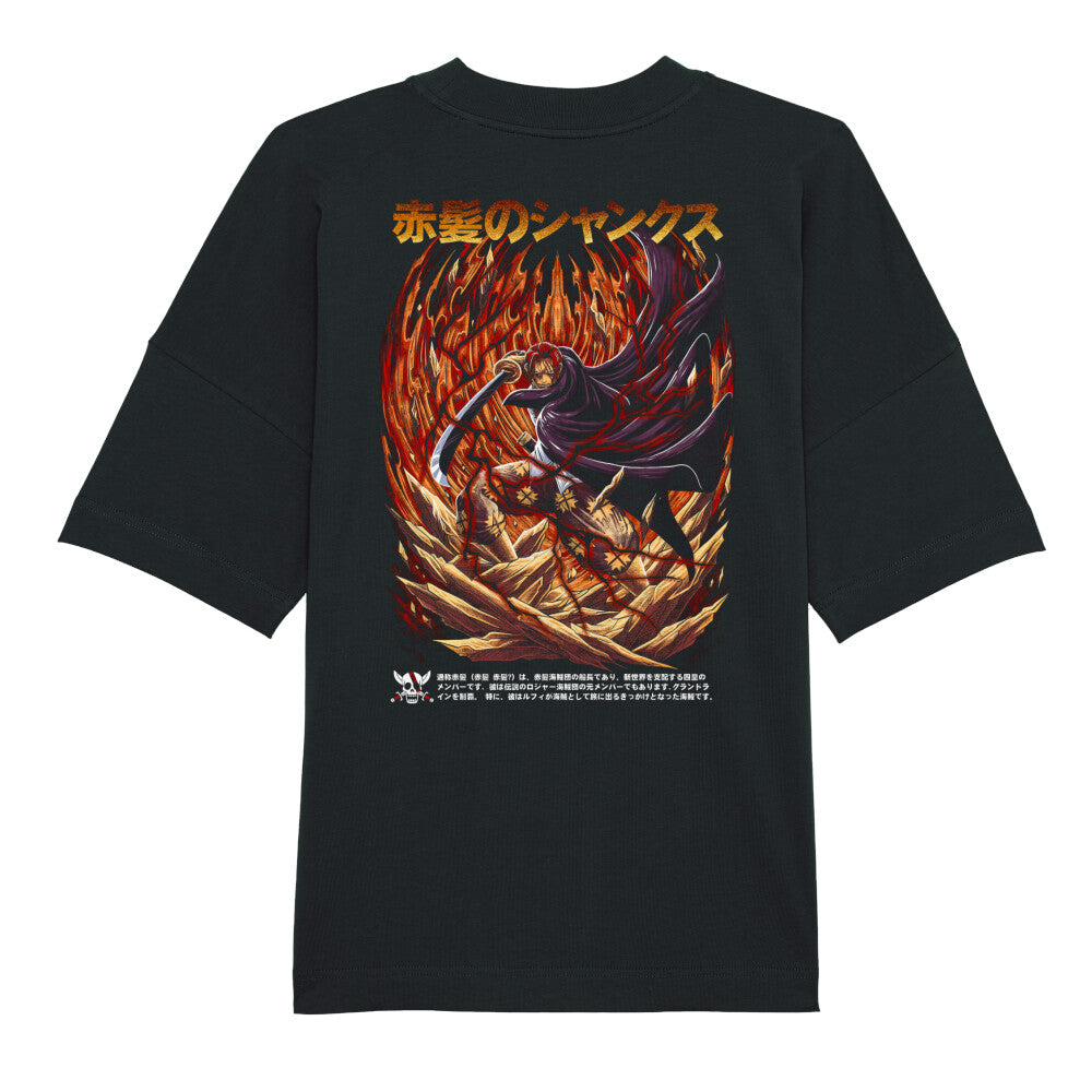 "Black Drop-Shanks X One Piece" Oversize Shirt