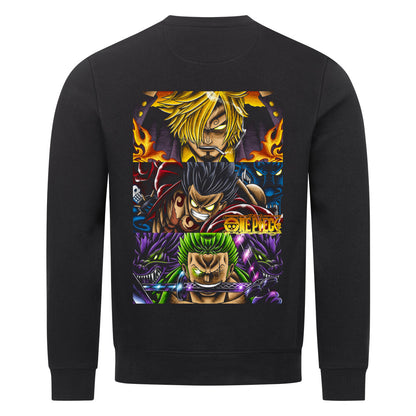 "Black Drop-Sanji/Luffy/Zoro X One Piece" Organic Sweatshirt